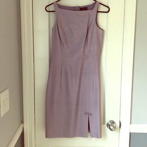 Ann Taylor Lavender Raw Silk Sheath Dress